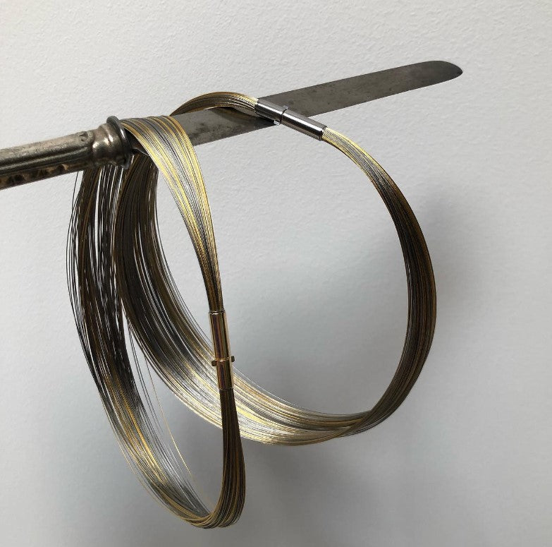 Designschmuck Elastic Collier – (Edelstahl) knickt nicht Skielka Bicolor