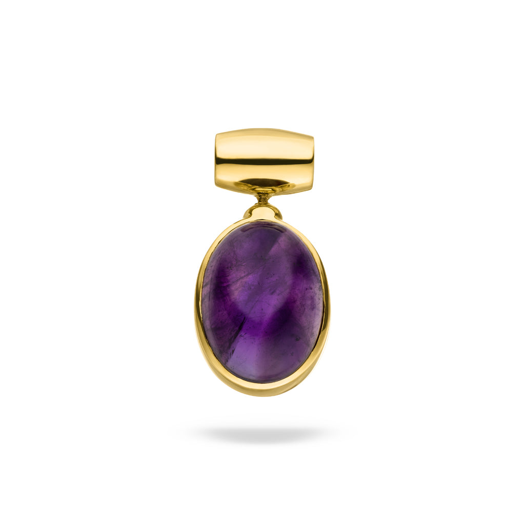 drehbarer Amethyst Aquamarin Anhänger (Gelbgold 585)