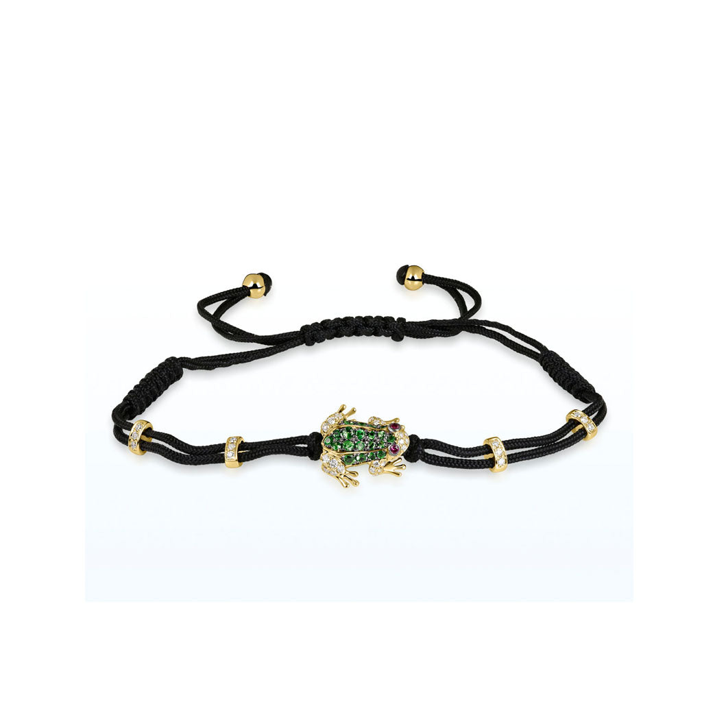 Tsavolith und Diamant Armband FROG (Gelbgold 750)