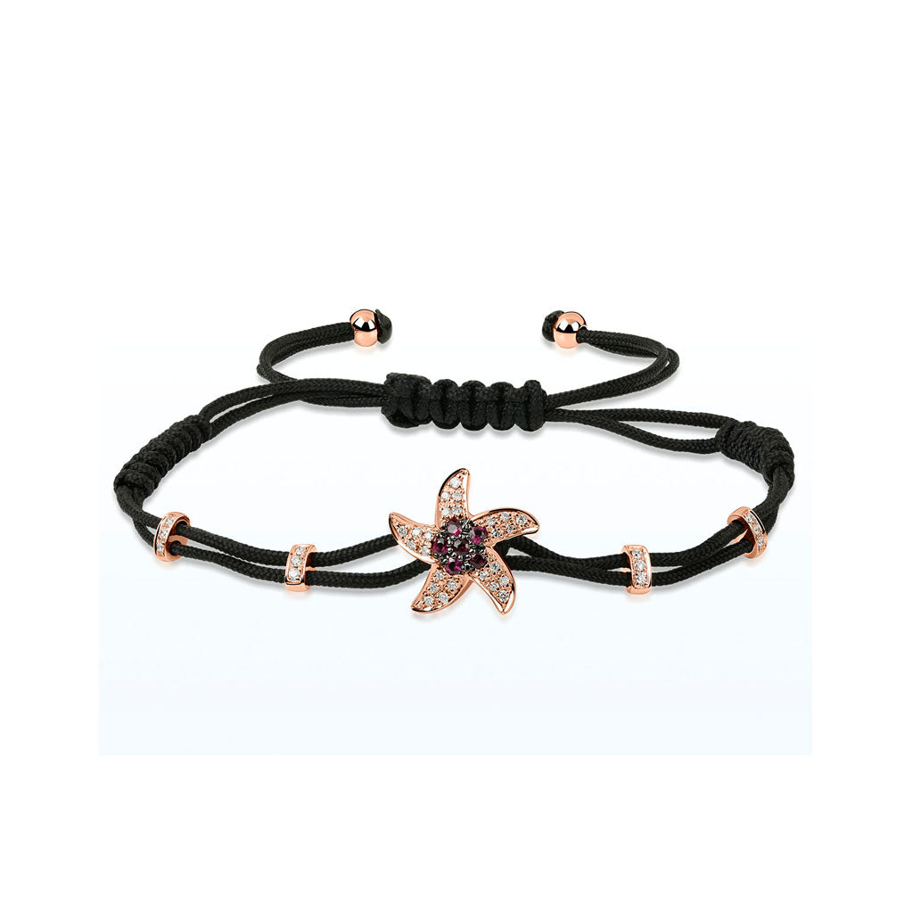 Rubin und Diamant Armband SEESTERN (Rosegold 750)