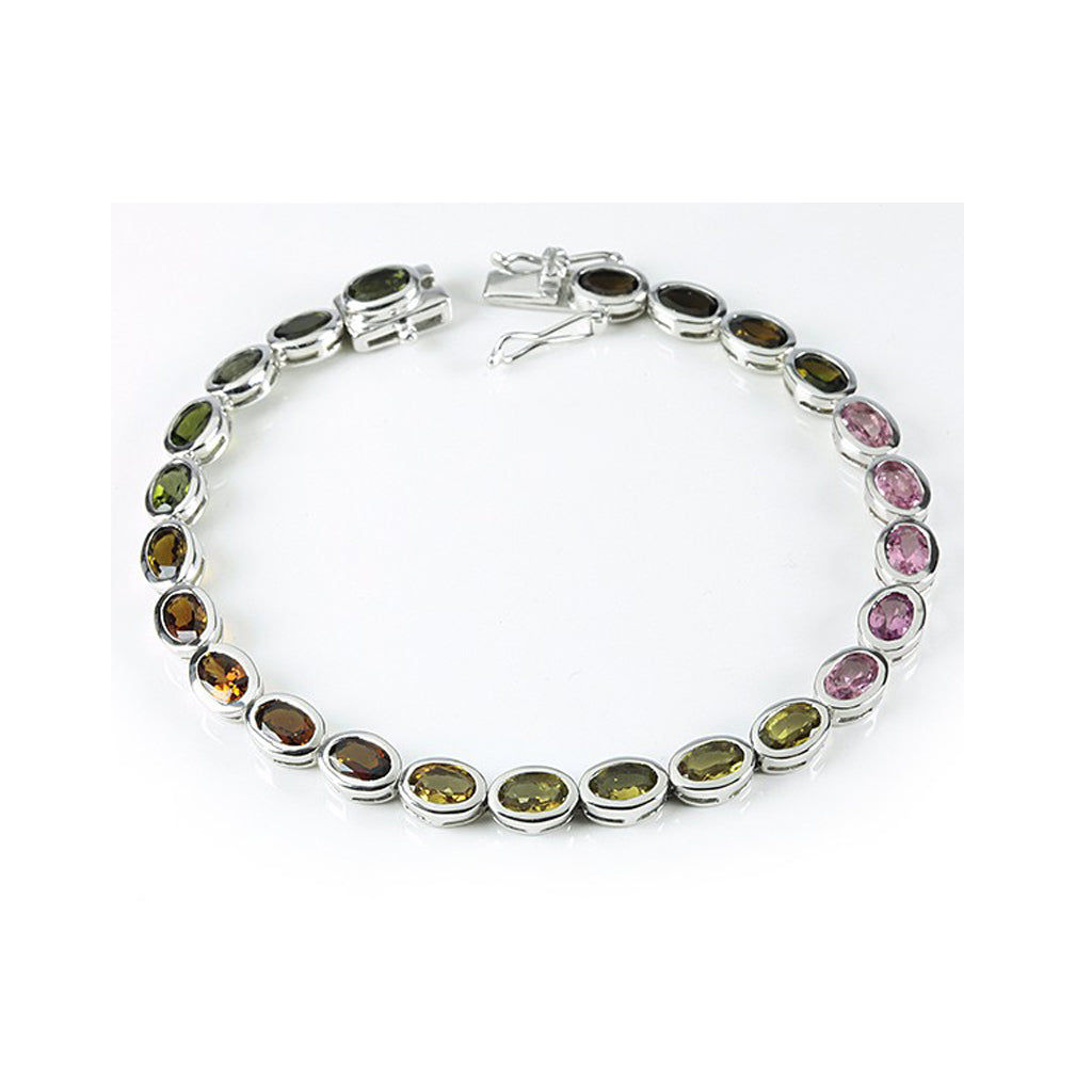 Turmalin Armband Multicolor (Sterling Silber 925)